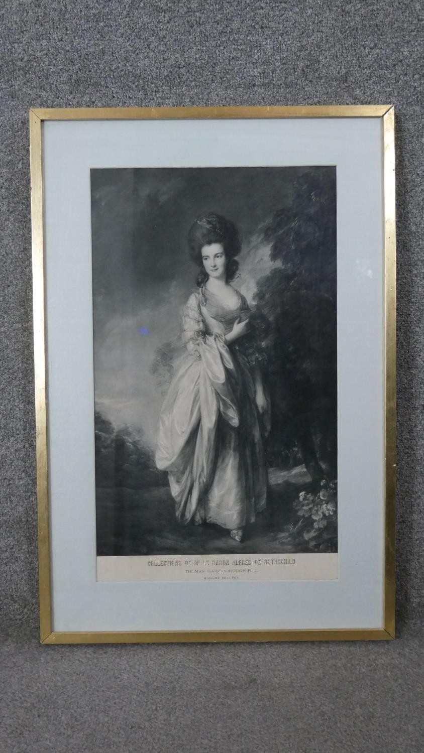 After Thomas Gainsborough- Two framed and glazed 19th century French engravings. One of Madame - Image 6 of 9