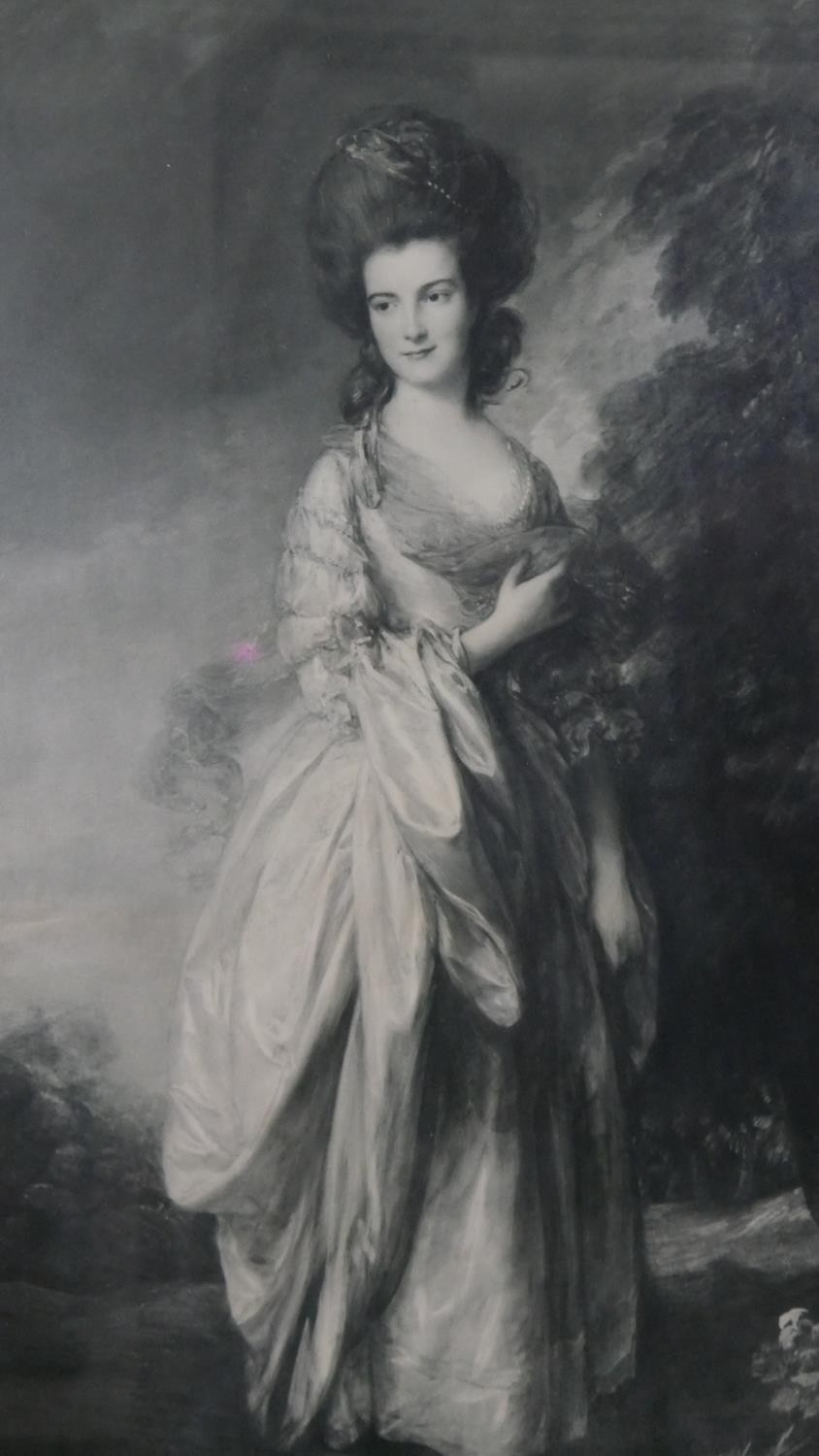 After Thomas Gainsborough- Two framed and glazed 19th century French engravings. One of Madame - Image 8 of 9