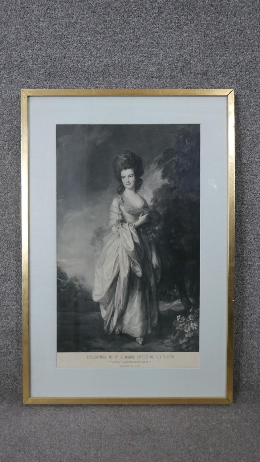 After Thomas Gainsborough- Two framed and glazed 19th century French engravings. One of Madame - Image 7 of 9