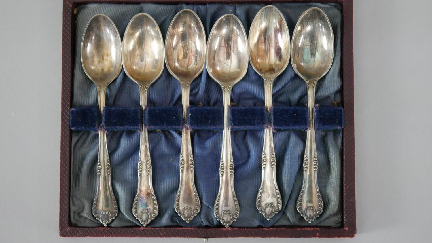 A large collection of silver plate. Including various sets of spoons, some asparagus servers, four - Image 5 of 11