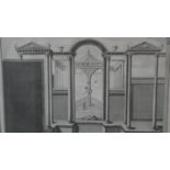 Francesco Giomignani- A framed and glazed 18th century architectural study engraving. H.60 W.70 cm