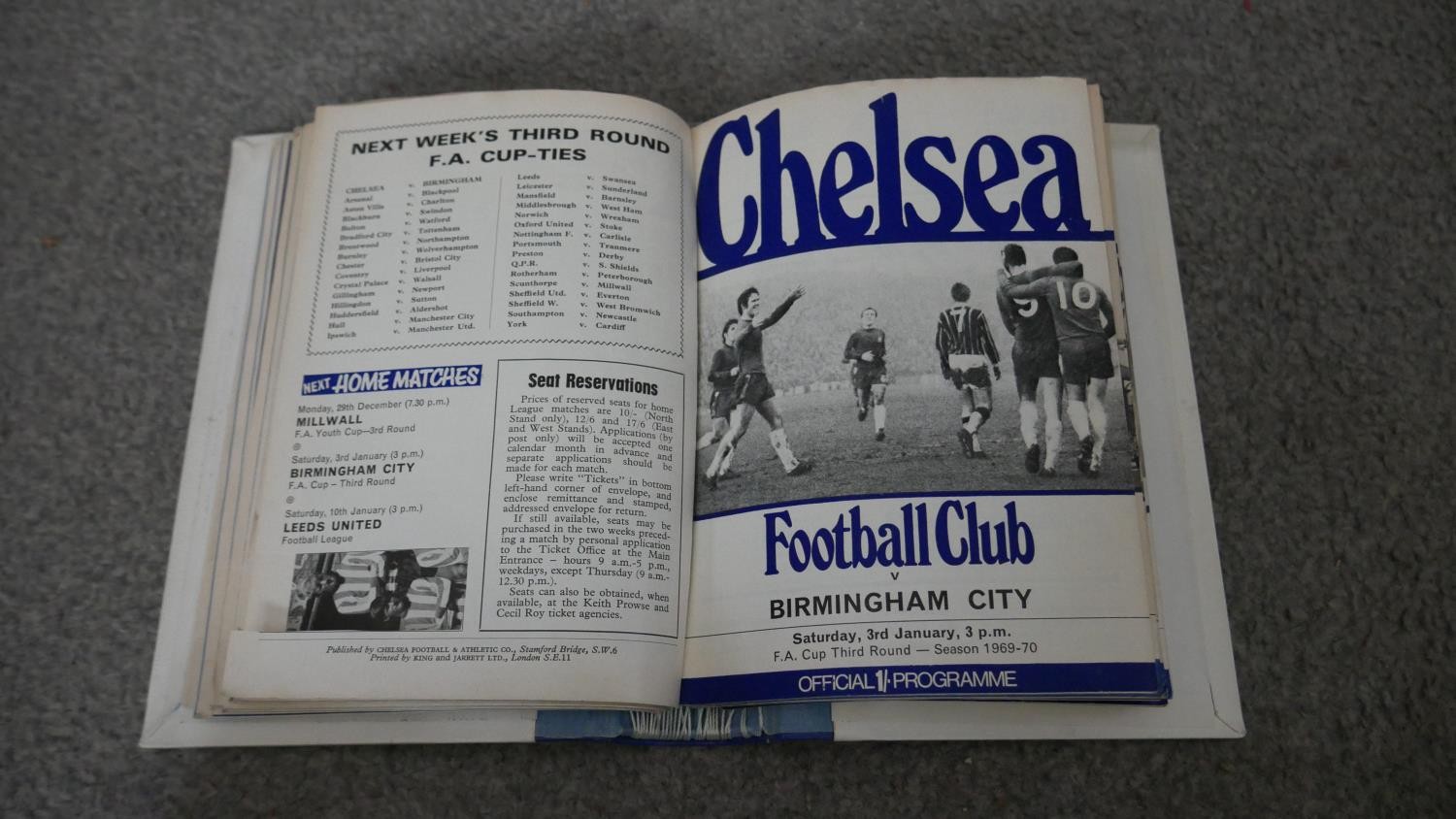 Nine albums of Chelsea football programmes. L.26 W.20cm (largest) - Image 8 of 9