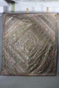 A large fine Indian metallic embroidered throw. L.264 W.221cm.