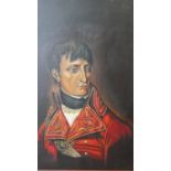 A framed oil on canvas of the Duke of Wellington, signed Alexis. Gallery label to the back. H.65 W.