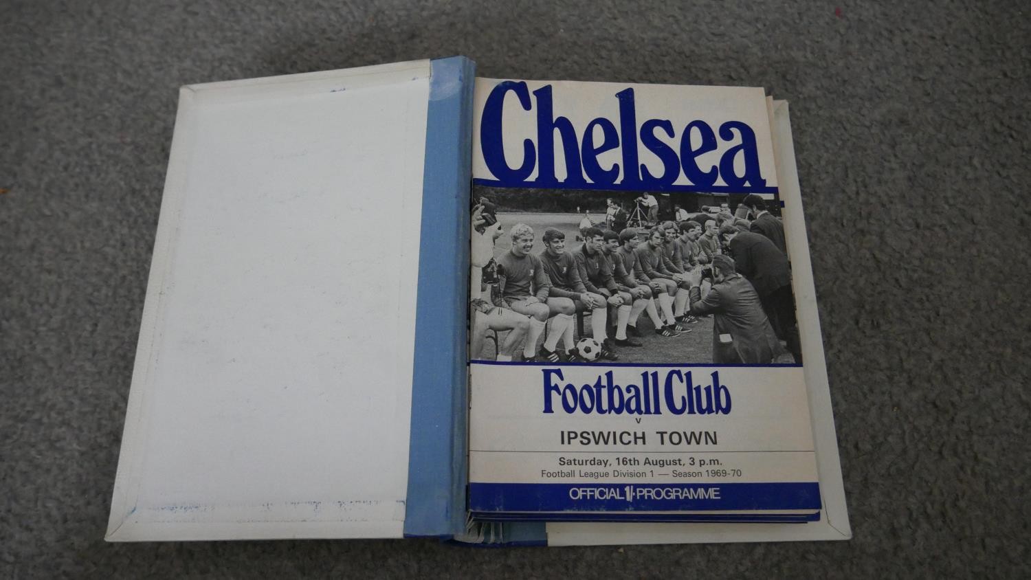 Nine albums of Chelsea football programmes. L.26 W.20cm (largest) - Image 7 of 9