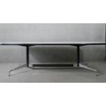 A Charles Eames for Vitra boardroom or dining table with composite laminated top on aluminium base