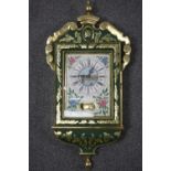 A 20th century electric Maltese wall clock with hand painted dial with Maltese port scene and