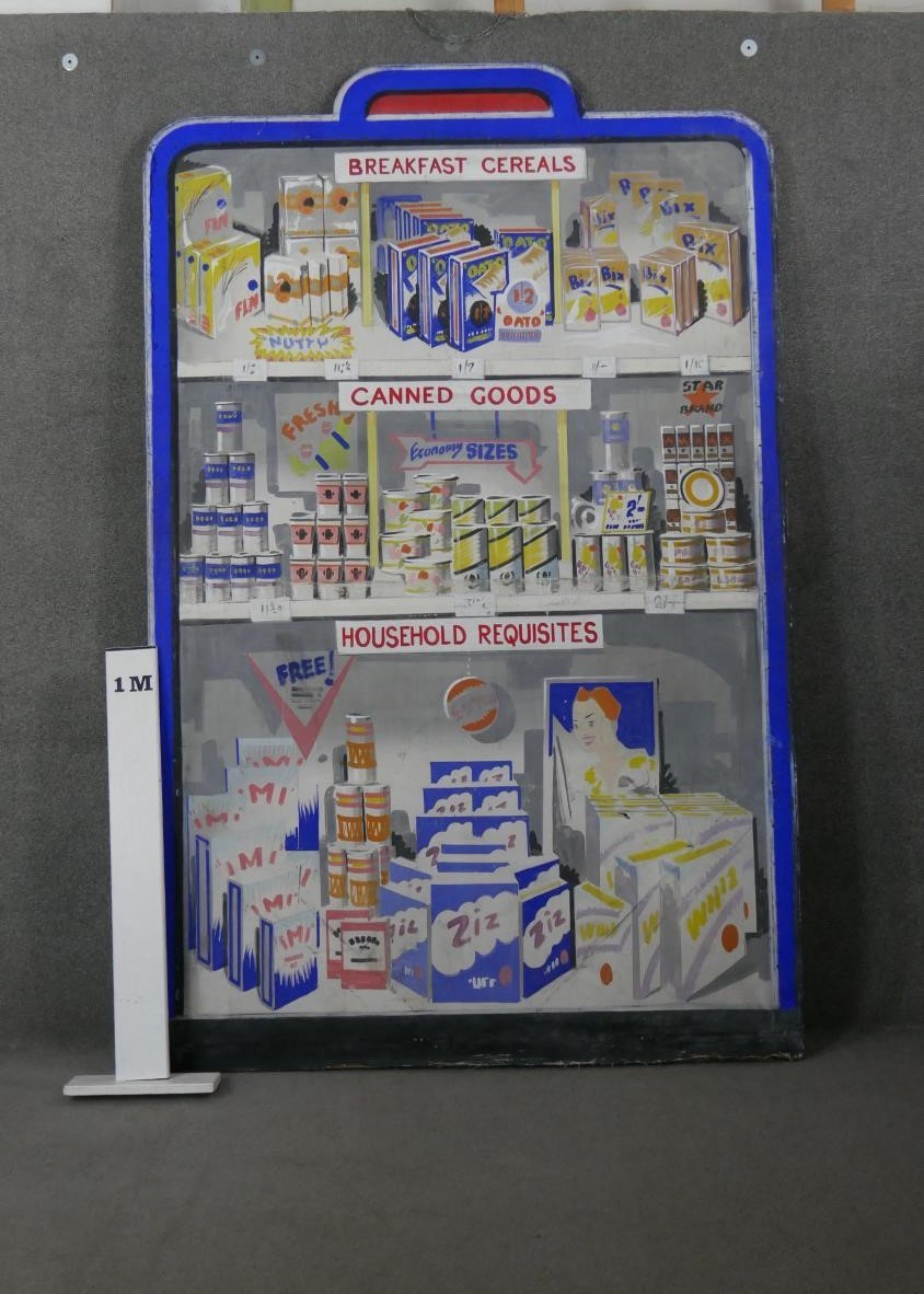 A very large hand painted vintage supermarket advertising sign. H.238 W.153cm - Image 10 of 10