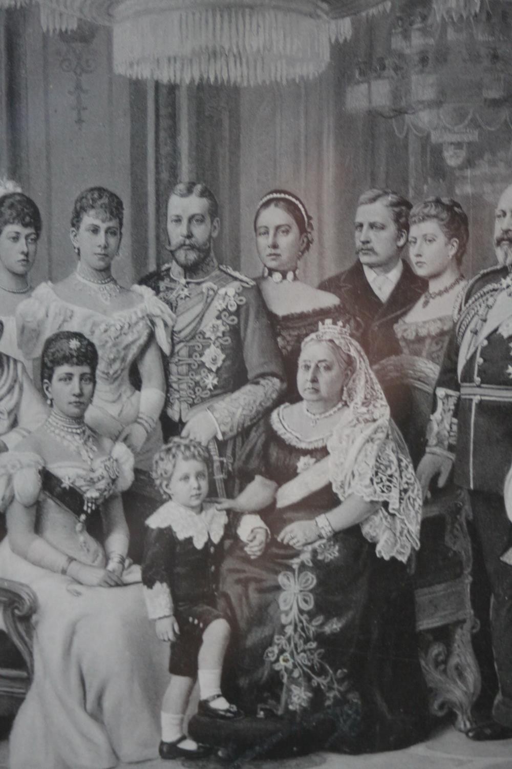 An unframed sepia tone Woodbury type on printed mount of "The Royal Family of Great Britain 1897, by - Image 4 of 7