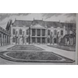 Maxine Juan- A framed and glazed etching of Hotel de Soubise. Signed by the artist. H.38 W.47cm.