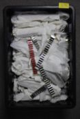 A large collection of 500+ watch straps. Various colours and materials, new in packaging.