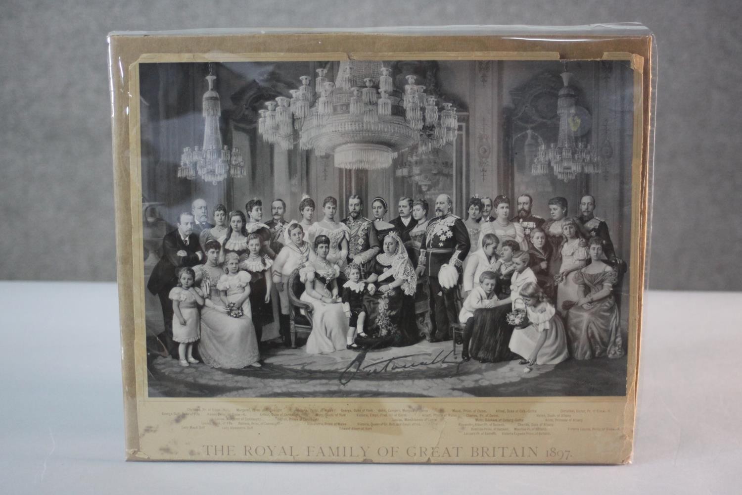 An unframed sepia tone Woodbury type on printed mount of "The Royal Family of Great Britain 1897, by - Image 2 of 7