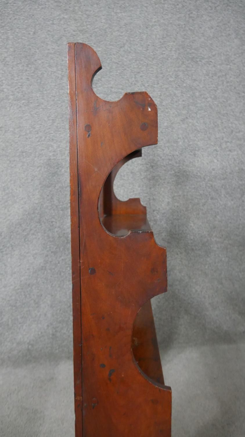 A late 19th century set of mahogany open wall shelves. H.86 W.60 D.16cm - Image 4 of 4