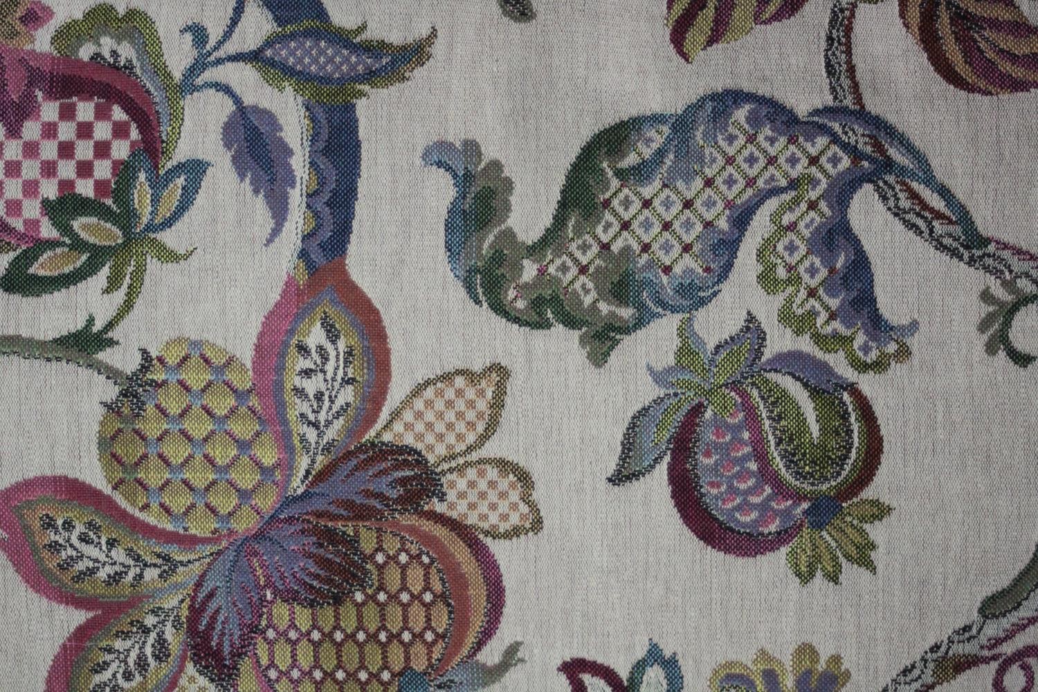 A 19th century armchair in floral tapestry style upholstery on turned mahogany supports - Image 4 of 5
