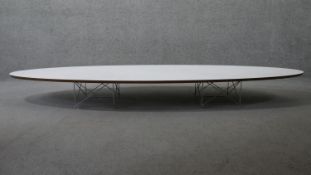 An ETR "Surfboard" table by Vitra from a 1951 design by Charles and Ray Eames, composite laminated