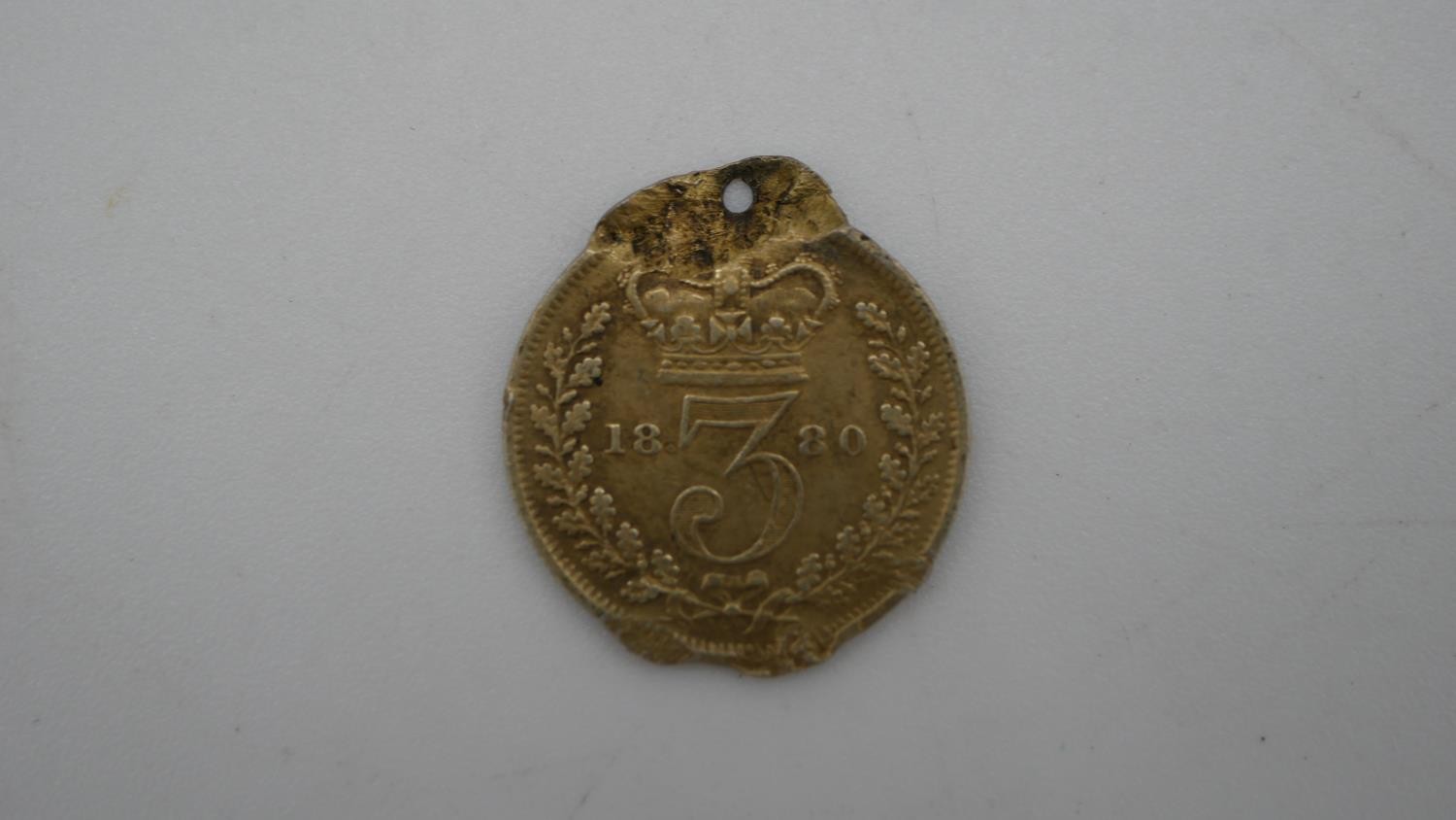 A collection of twenty five 19th and 20th century white metal coins. Including threepences, - Image 8 of 12