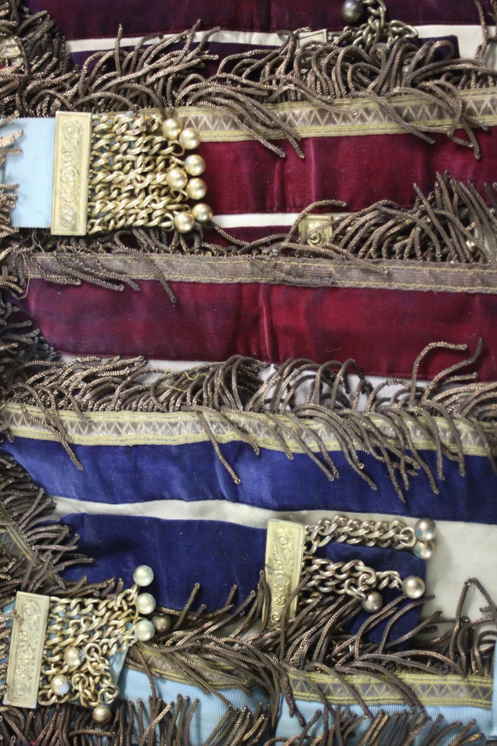 A large collection of approximately thirty pieces of Masonic regalia. Including tunics, sashes, - Image 2 of 7