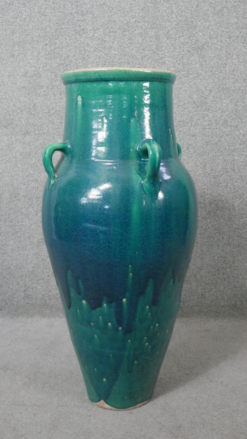 A large floor standing drip glazed Sharab wine vessel. H.87 W.40cm - Image 5 of 5