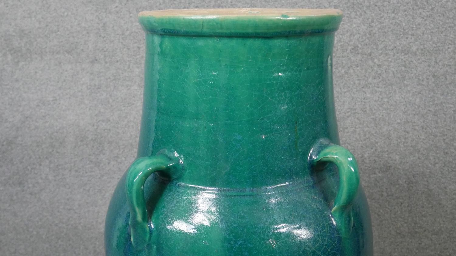 A large floor standing drip glazed Sharab wine vessel. H.87 W.40cm - Image 4 of 5