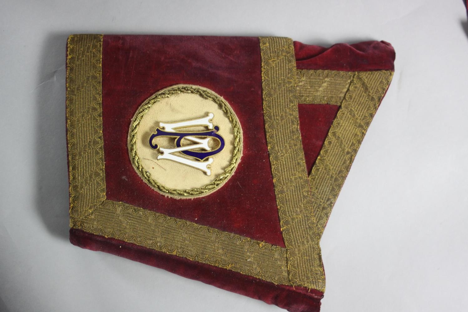 A large collection of approximately thirty pieces of Masonic regalia. Including tunics, sashes, - Image 6 of 7