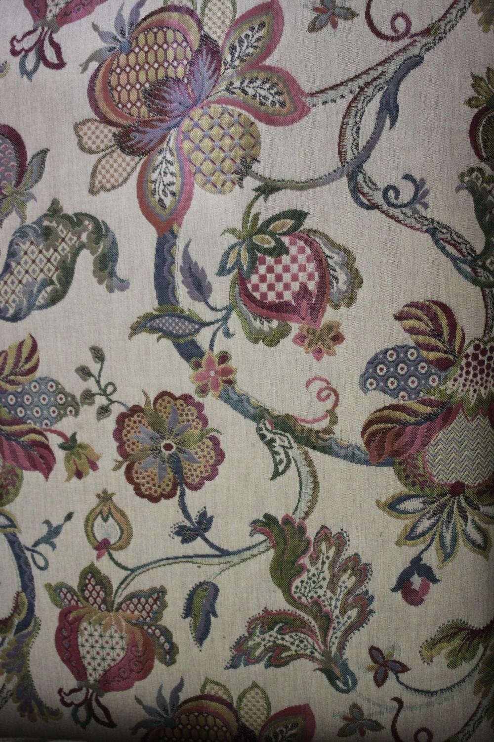 A 19th century armchair in floral tapestry style upholstery on turned mahogany supports - Image 5 of 6