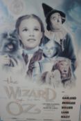 A framed and glazed vintage Wizard of Oz signed film poster. Signed by each of the munchkins from