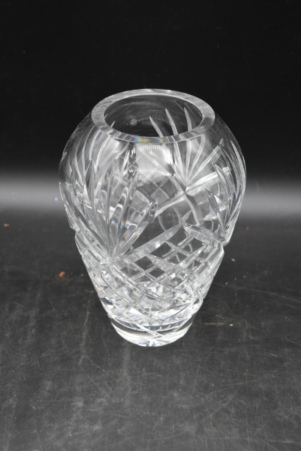 A Villeroy and Boch water jug along with two cut crystal vases. H.25 W.17cm - Image 3 of 10