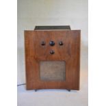 An Art Deco walnut cased floor standing Murphy 188 radio. H.86 W.68 D.22cm
