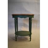 A contemporary 19th century style painted pine occasional table. H.62 W.52 D.36cm