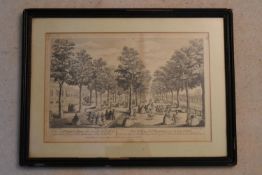 A 19th cenury print 'A view of St James's Park', by J.Maurer Delint et J. Smith Sculp. London