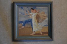 Harold Dearden (1882-1962), a framed oil on board, The Rites of Spring, labels to reverse, signed.