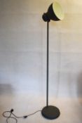 A metal retro styled floor standing standard spot lamp. H.180 W.31cm