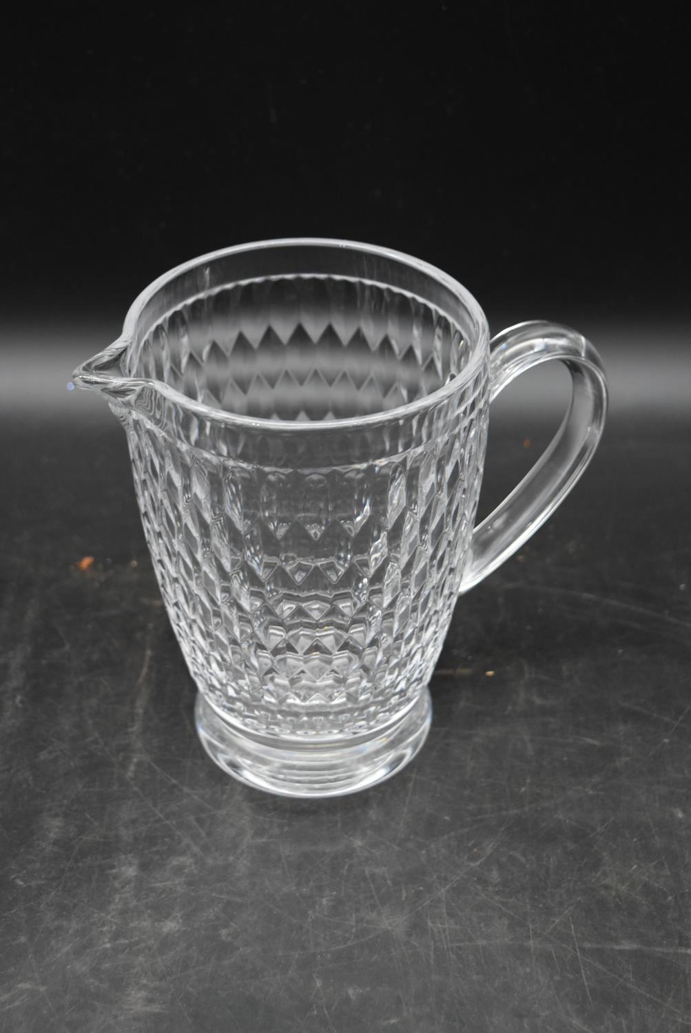 A Villeroy and Boch water jug along with two cut crystal vases. H.25 W.17cm - Image 5 of 10