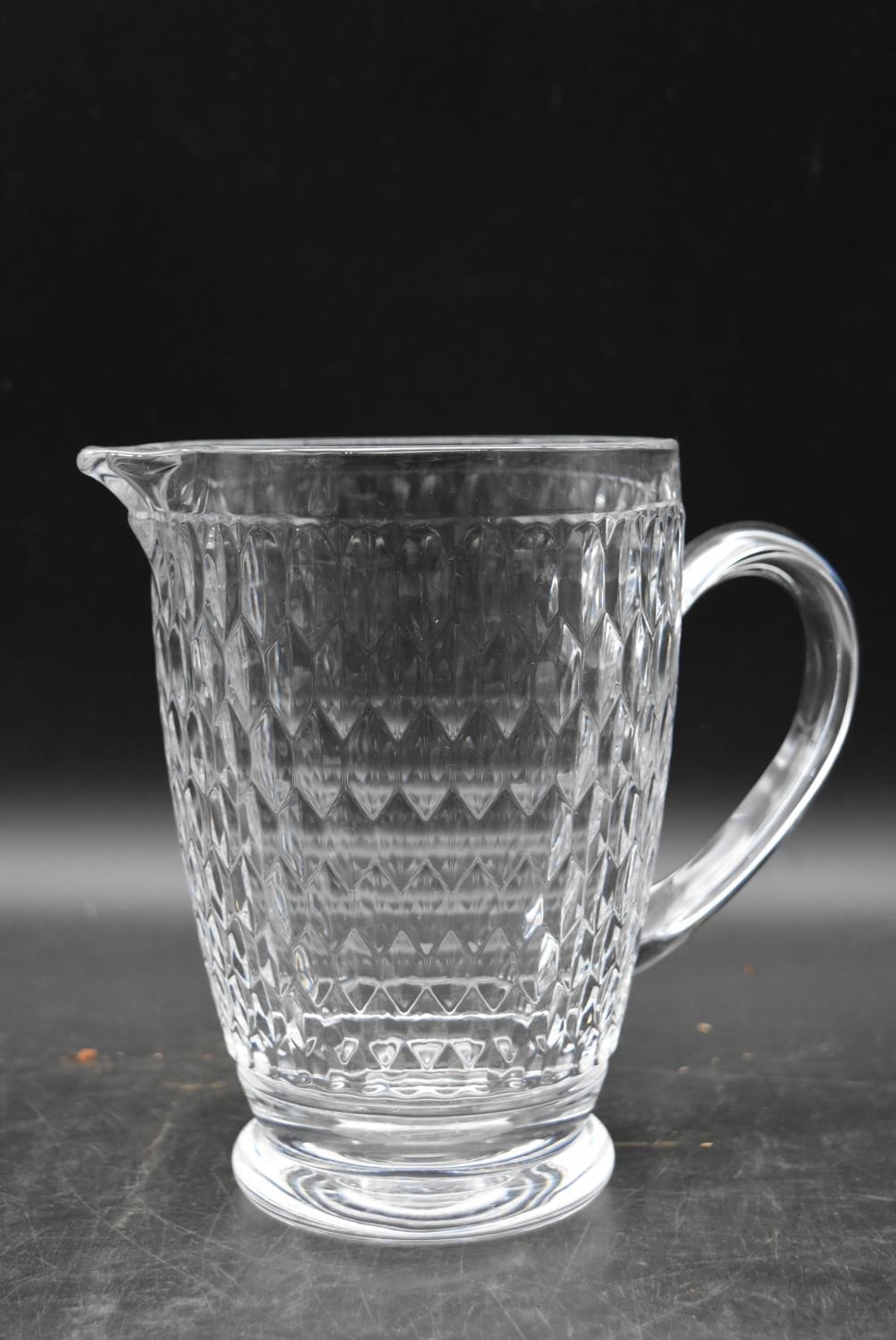 A Villeroy and Boch water jug along with two cut crystal vases. H.25 W.17cm - Image 4 of 10