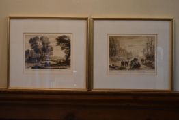 A pair of 19th century framed and glazed prints, No.43 & 159 of 'The original drawings from the