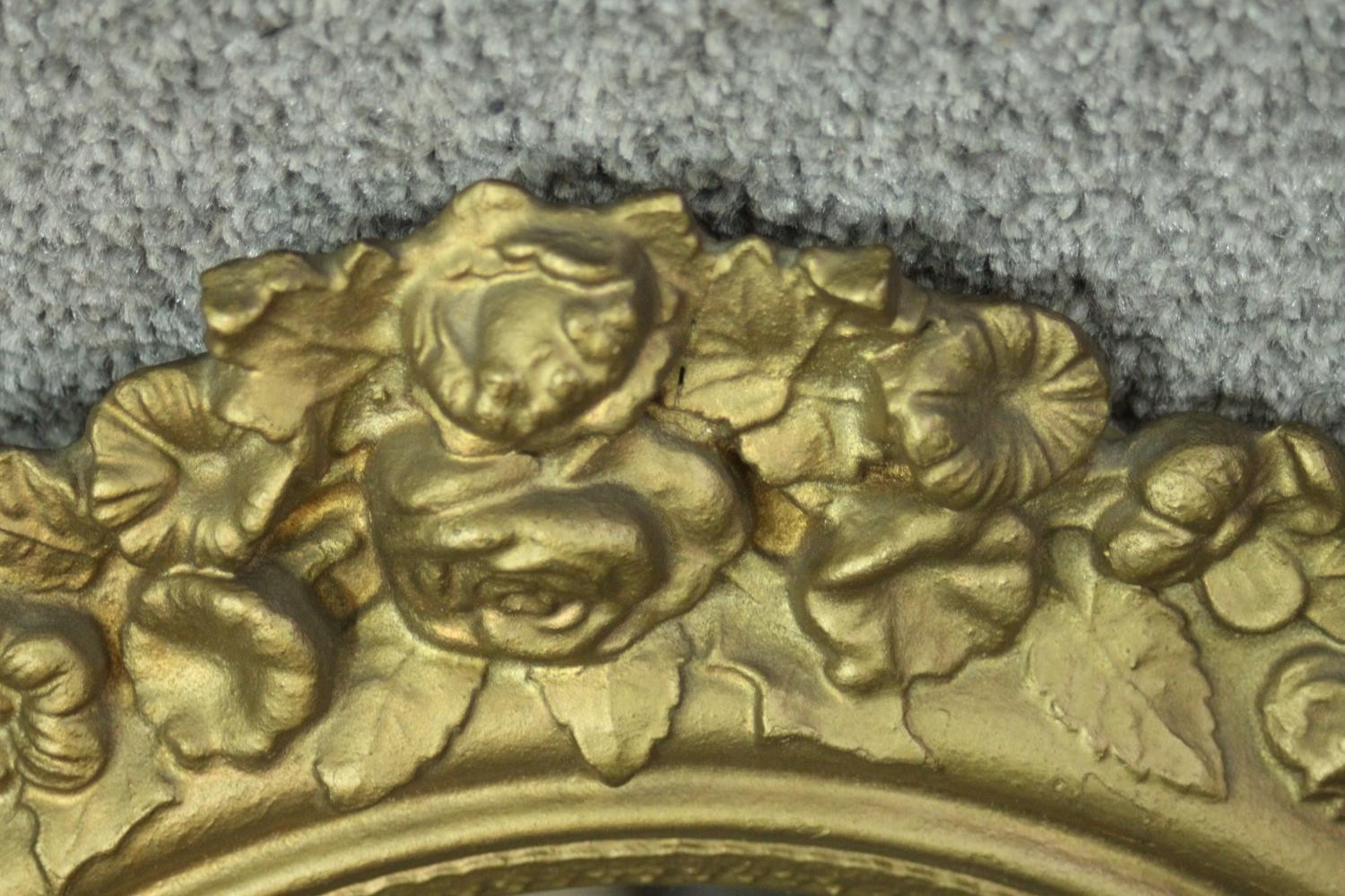 Mirrors, pair 19th century gilt and gesso. H.49 W.40cm. - Image 3 of 8