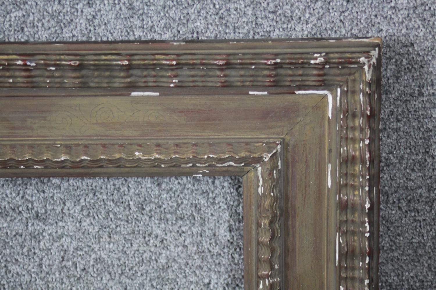 Picture frame, large 19th century giltwood and gesso. H.75 W.94cm. (inner frame) - Image 3 of 5