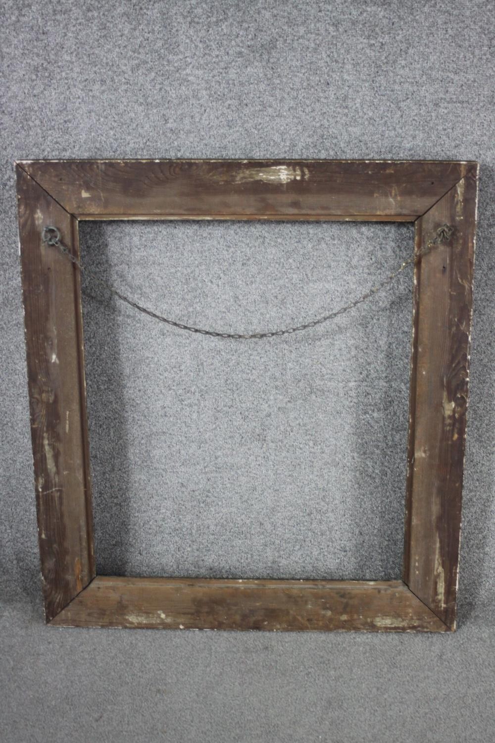 Picture frame, large 19th century giltwood and gesso. H.68 W.59cm. (inner frame) - Image 5 of 5