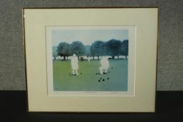 A framed and glazed artist's proof, signed and numbered Jane Ledger. H.40 W.50 cm.