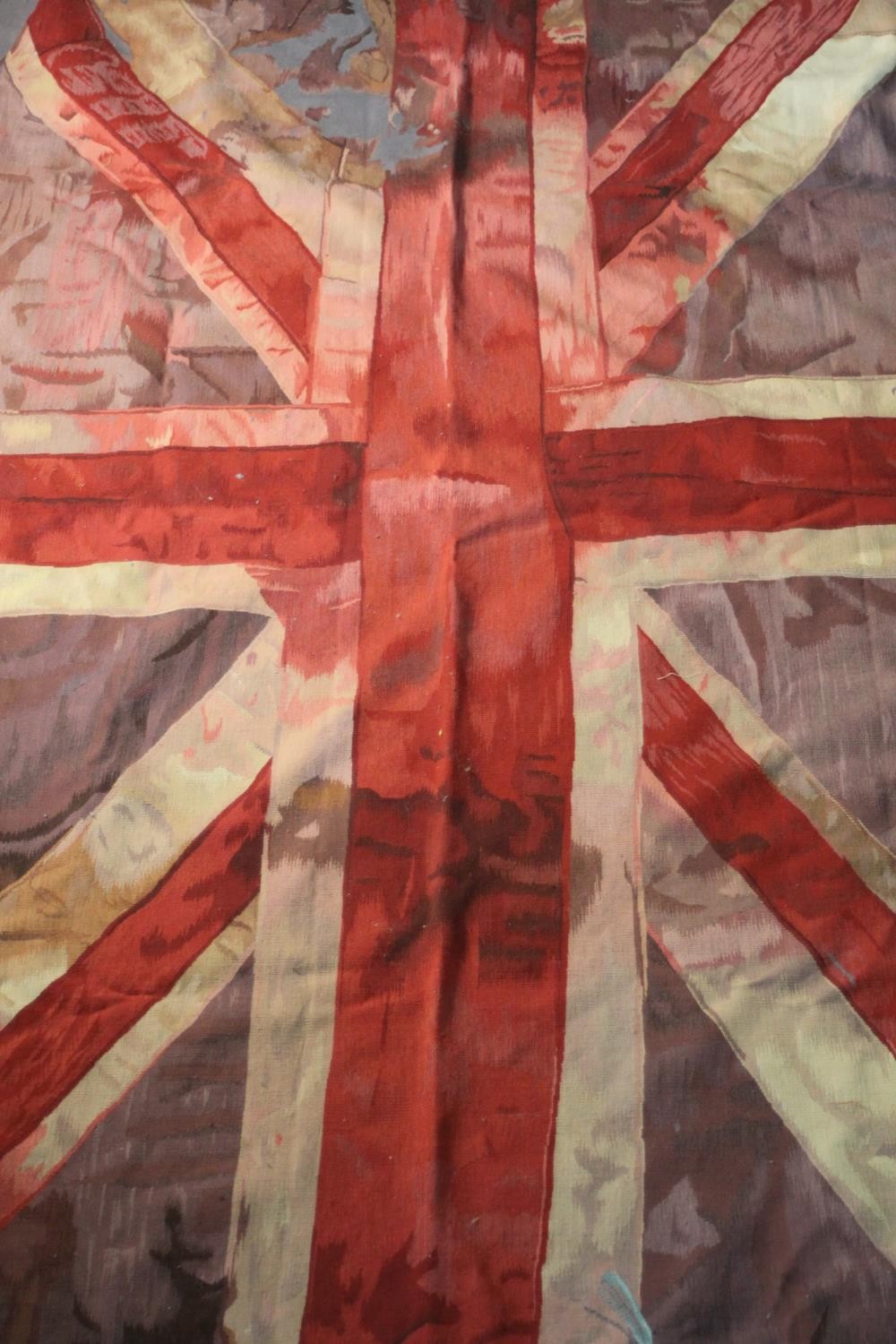 The Rug Company, hand stitched VW Union Jack Flag Aubusson, signed Vivienne Westwood. H.245 W.140 - Image 3 of 6