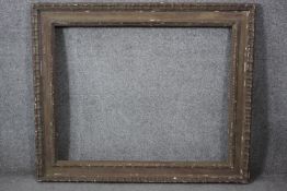 Picture frame, large 19th century giltwood and gesso. H.75 W.94cm. (inner frame)