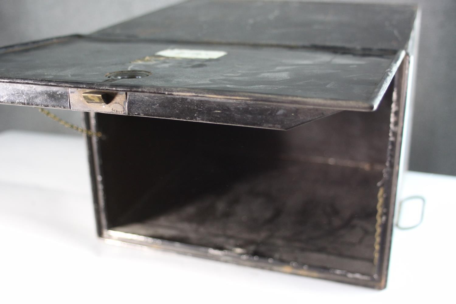 A collection of four vintage metal desk top filing cabinets. H.30 W.40 D.40 cm.(each) - Image 5 of 6