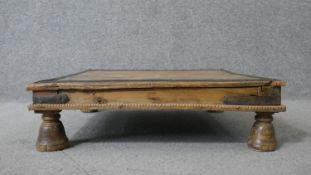 Coffee table. Indian hardwood, small size. H.15 W.53 D.53cm