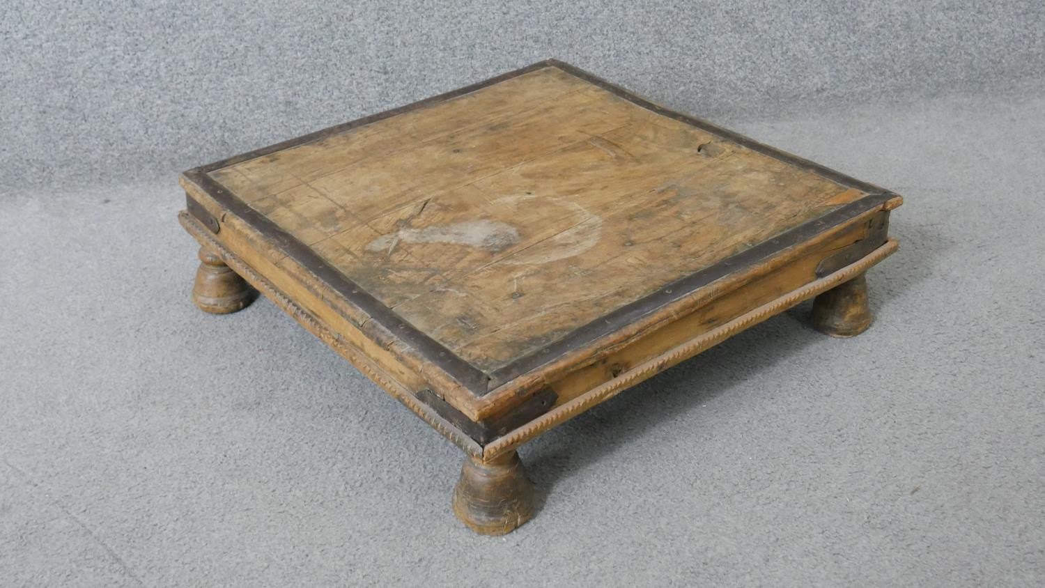 Coffee table. Indian hardwood, small size. H.15 W.53 D.53cm - Image 6 of 7