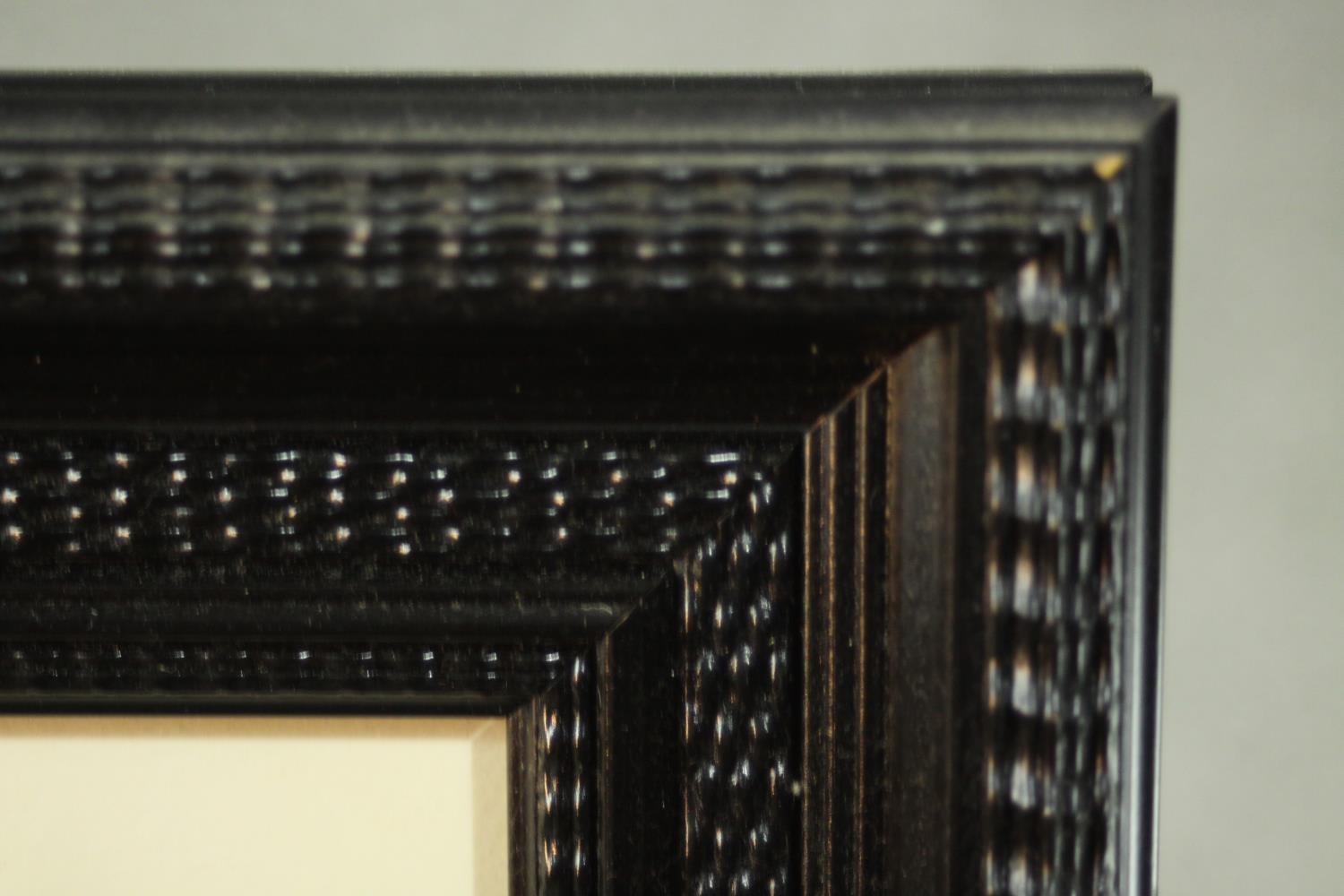 Two framed and glazed 19th century Japanese woodblock prints. One of a goose drinking at a lake - Image 8 of 10