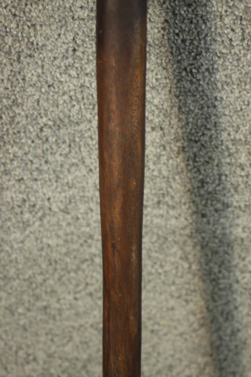 Two walking sticks with carved and painted duck head handles. L.90 cm. - Image 3 of 4