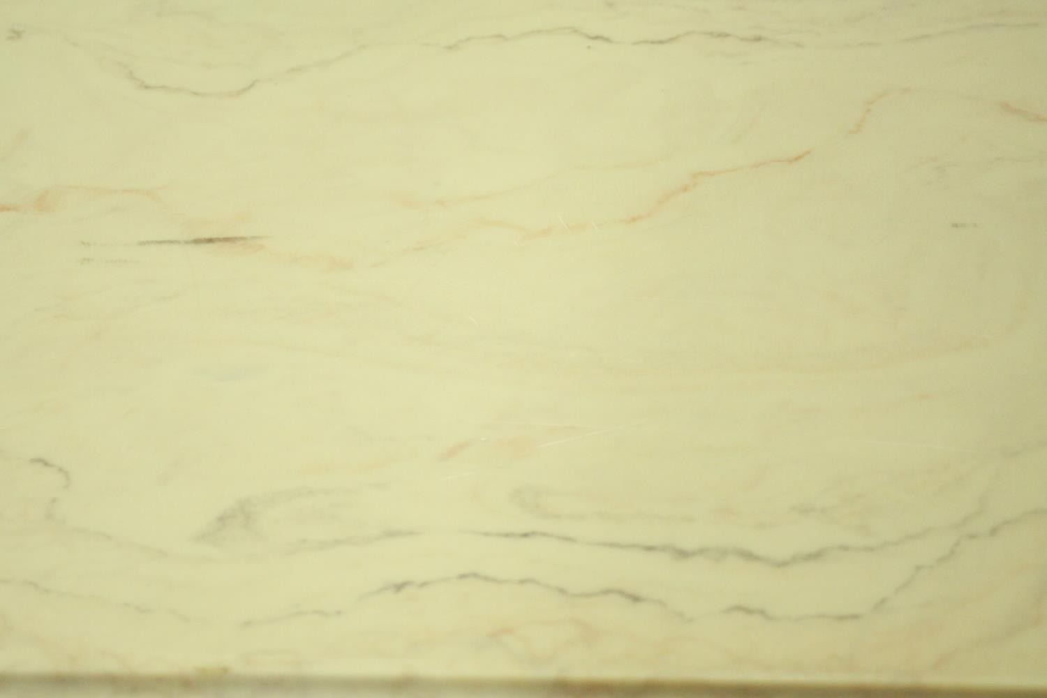 Sideboard, 19th century style pine with later marble top. H.84 W.116cm. - Image 5 of 6