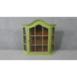 Display cabinet, Continental style painted. H.68 W.67 D.16cm