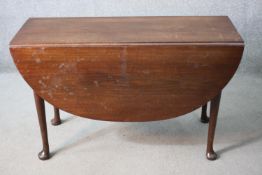 Dining table, Georgian Cuban mahogany with gateleg action. H.73 W.117 D.127cm. (Some marks to