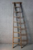 A vintage Diamond brand ladder. H.225 W.40cm.